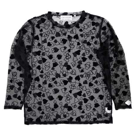 SEETHROUGH LONG SLEEVE TOP 'HEART