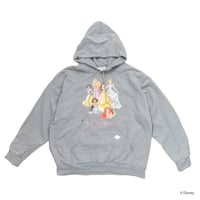 ＜Disney＞ STONE DECORATED HOODIE 'PRINCESSES' GRY