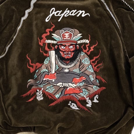 VELVETEEN YAMA KING EMBROIDERED SOUVENIR JKT