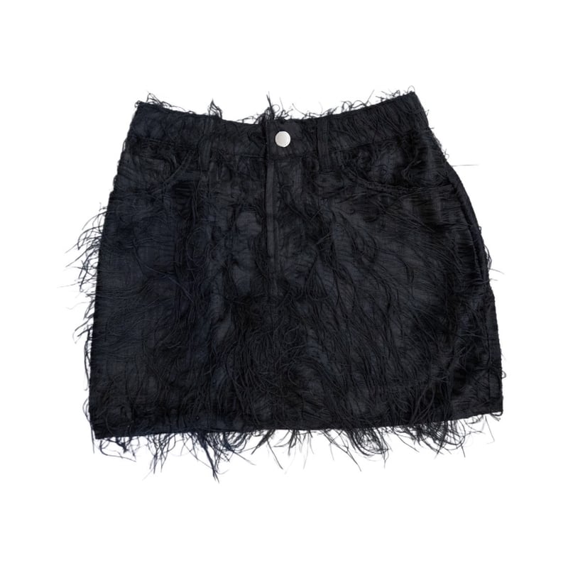 FRINGE JEAN MINI SKIRT | el conductorH ONLINE S