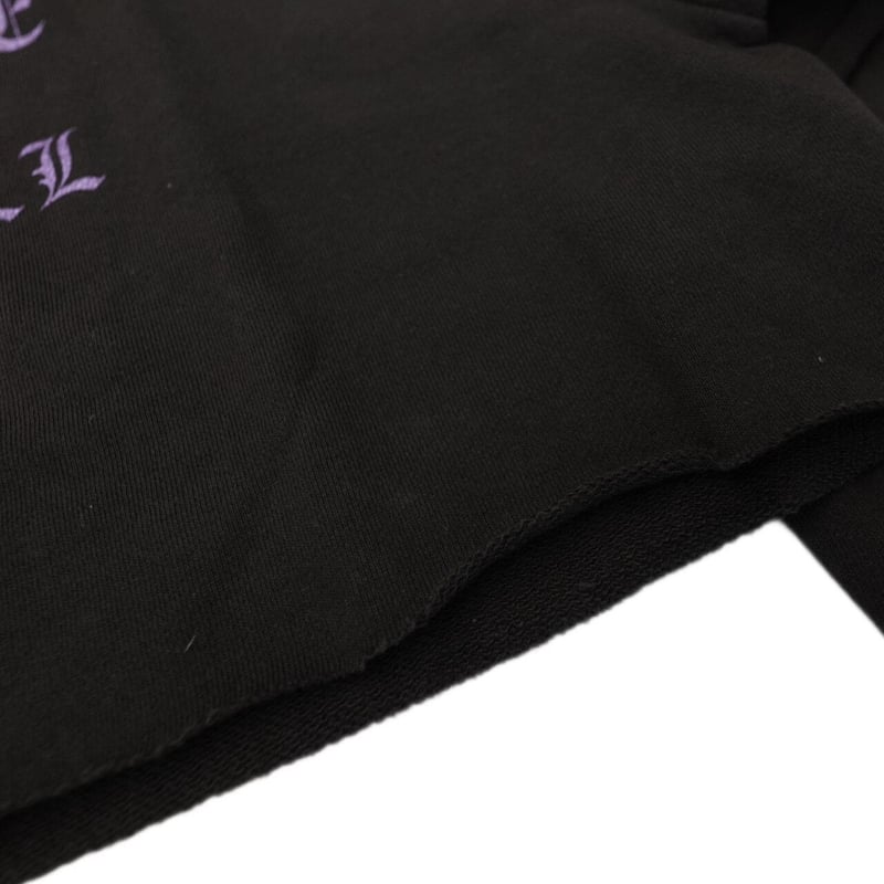 GLITTER PRINT CROPPED HOODED SWEATER 