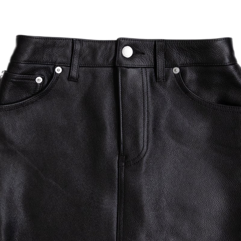 SIDE LACEUP LEATHER MINI SKIRT | el conductorH 
