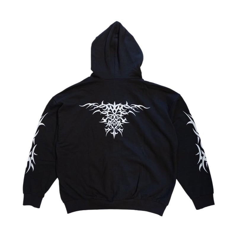 トップス 04aw Number (N)ine Heart Tribal Hoodie 1 X-girl（エックスガール） スウェット パーカー TRIBAL HEART ZIP UP