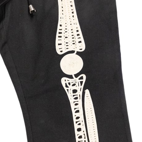 CORD EMBROIDERED COTTON TROUSERS 'BONES