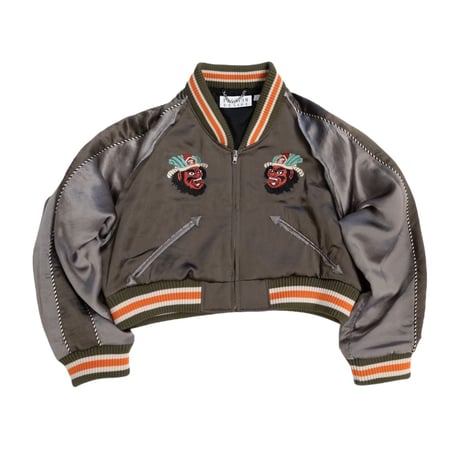CROPPED YAMA KING EMBROIDERED SOUVENIR JKT