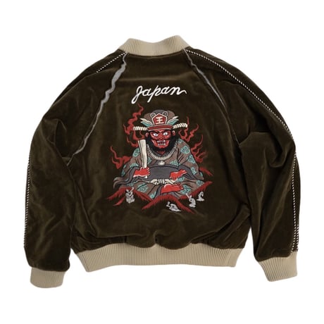 VELVETEEN YAMA KING EMBROIDERED SOUVENIR JKT