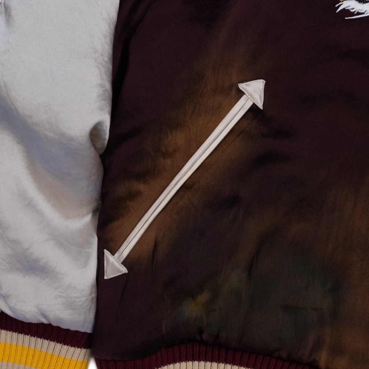 UPSIDEDOWN TIGER EMBROIDERED AGED SOURVENIR JKT