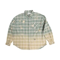 COTTON FLANNEL CHECK BLEACH SHIRT
