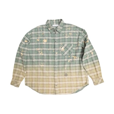 COTTON FLANNEL CHECK BLEACH SHIRT