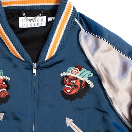 CROPPED YAMA KING EMBROIDERED SOUVENIR JKT