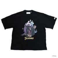 ＜Disney＞SPANGLE DECORATED T-SHIRT 'VILLAINS' BK