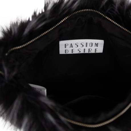 CHEMICAL FUR CLUTCH BAG