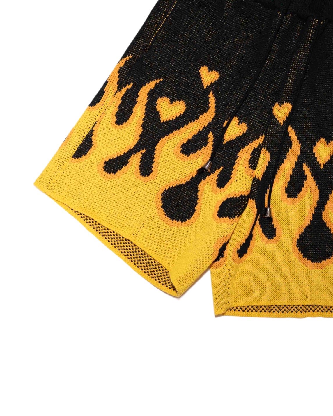 COTTON KNIT FLAME PATTERN SHORTS | el conductor