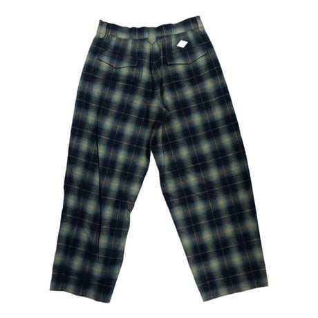 FLANNEL CHECK COWBOY WIDE TROUSERS