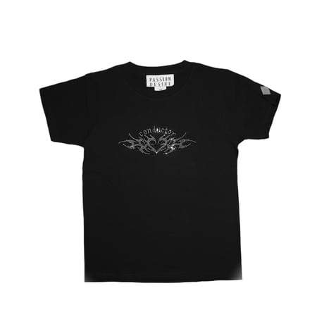 STONE DECORATED HEART TRIBAL MINI T-SHIRT