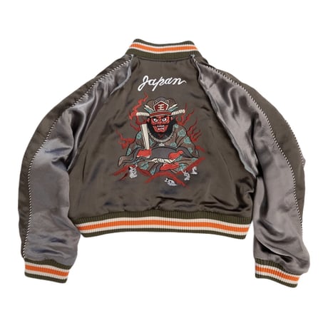 CROPPED YAMA KING EMBROIDERED SOUVENIR JKT