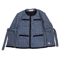 MIXED TWEED NO COLLAR BONDAGE JKT | el conducto