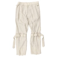 MIXED TWEED BONDAGE TROUSERS(IVORY)