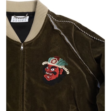 VELVETEEN YAMA KING EMBROIDERED SOUVENIR JKT