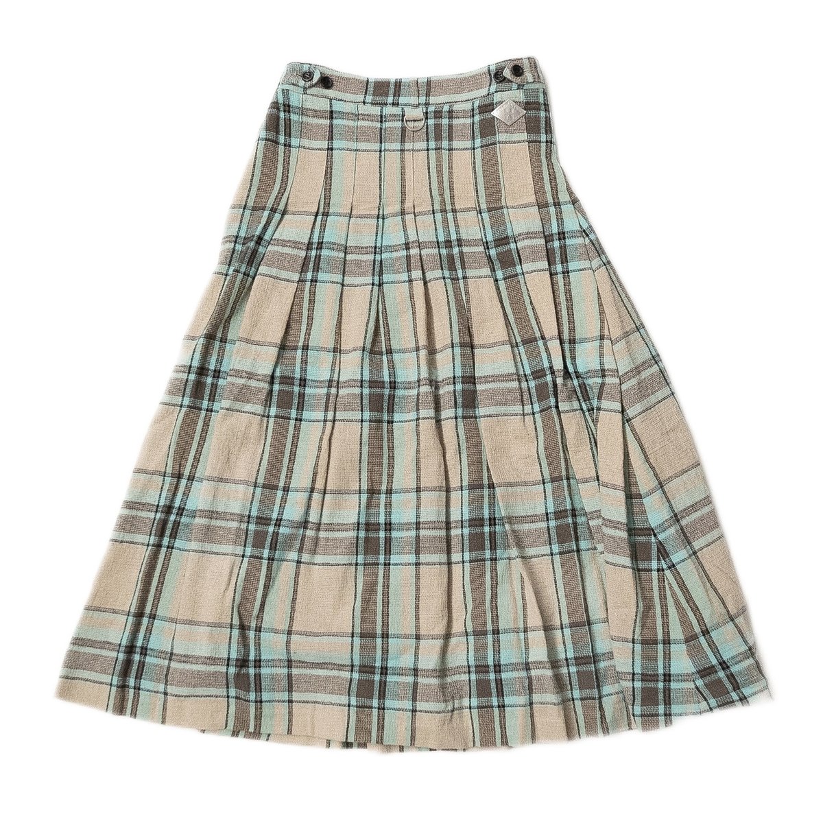PLEATED CHECK LONG SKIRT | el conductorH ONLINE