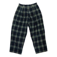 FLANNEL CHECK COWBOY WIDE TROUSERS