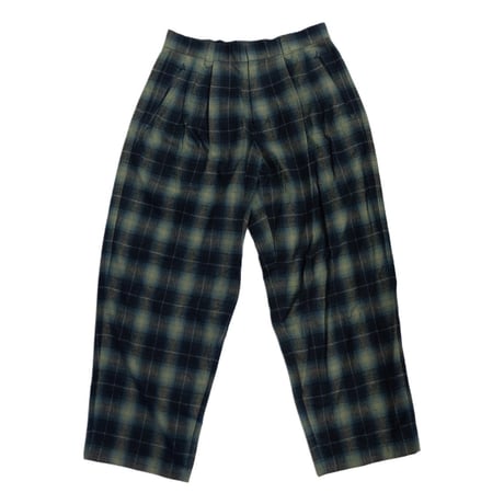 FLANNEL CHECK COWBOY WIDE TROUSERS