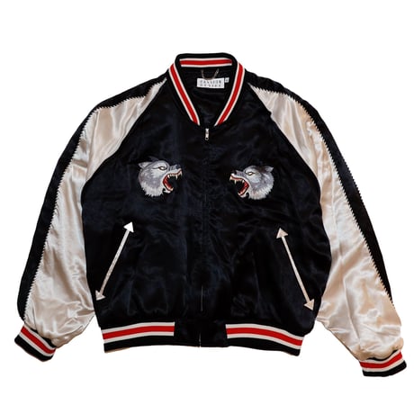 WOLF EMBROIDERED SOURVENIR JKT (BK)