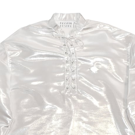 STAND COLLAR FRINGE SHIRT