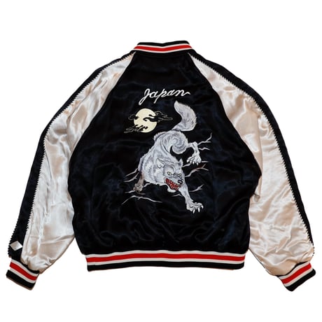 WOLF EMBROIDERED SOURVENIR JKT (BK)