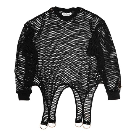 MESH TAIL LONG SLEEVE TOP