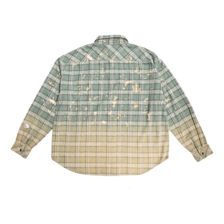 COTTON FLANNEL CHECK BLEACH SHIRT