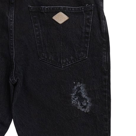 HARDCORE DESTROYED FLARE JEAN TROUSERS