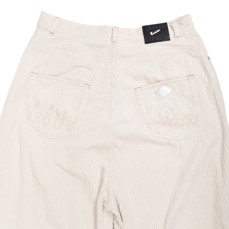 DISTRESSED CORDUROY WIDE TROUSERS