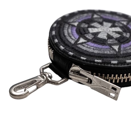 x blackmeans  LEATHER CIRCLE POUCH