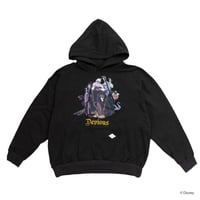 ＜Disney＞ STONE DECORATED HOODIE 'VILLAINS' BK