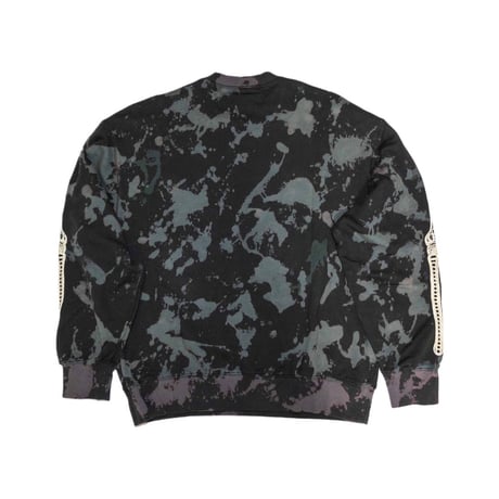 CORD EMBROIDERED COTTON BLEACH CREWNECK SWEATER 'BONES