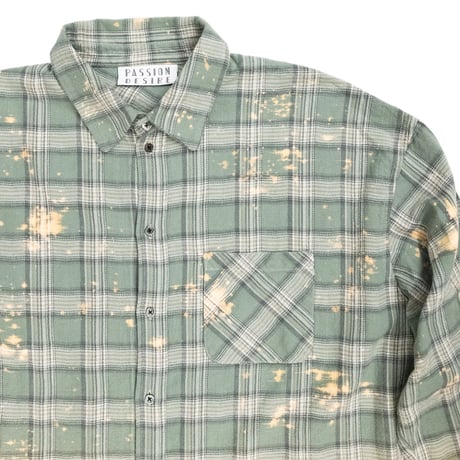 COTTON FLANNEL CHECK BLEACH SHIRT