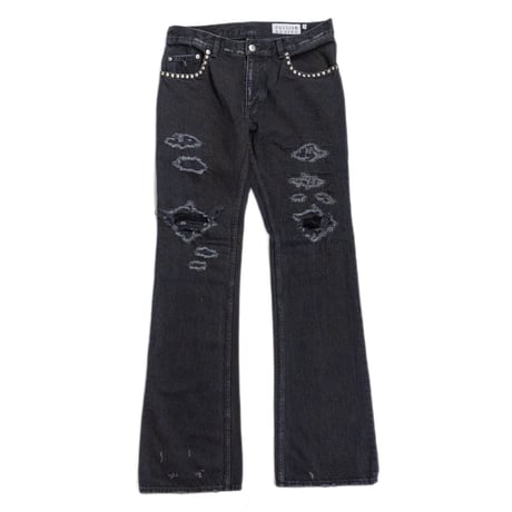 HARDCORE DESTROYED FLARE JEAN TROUSERS