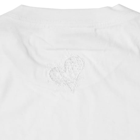 BROKEN HEART EMBROIDERED T-SHIRT(WHT)
