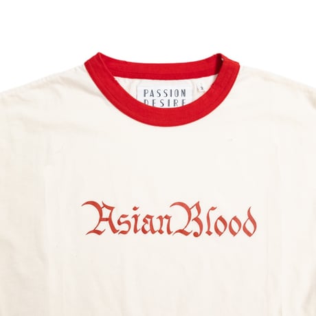 DISTRESSED TRIM T SHIRT 'ASIANBLOOD