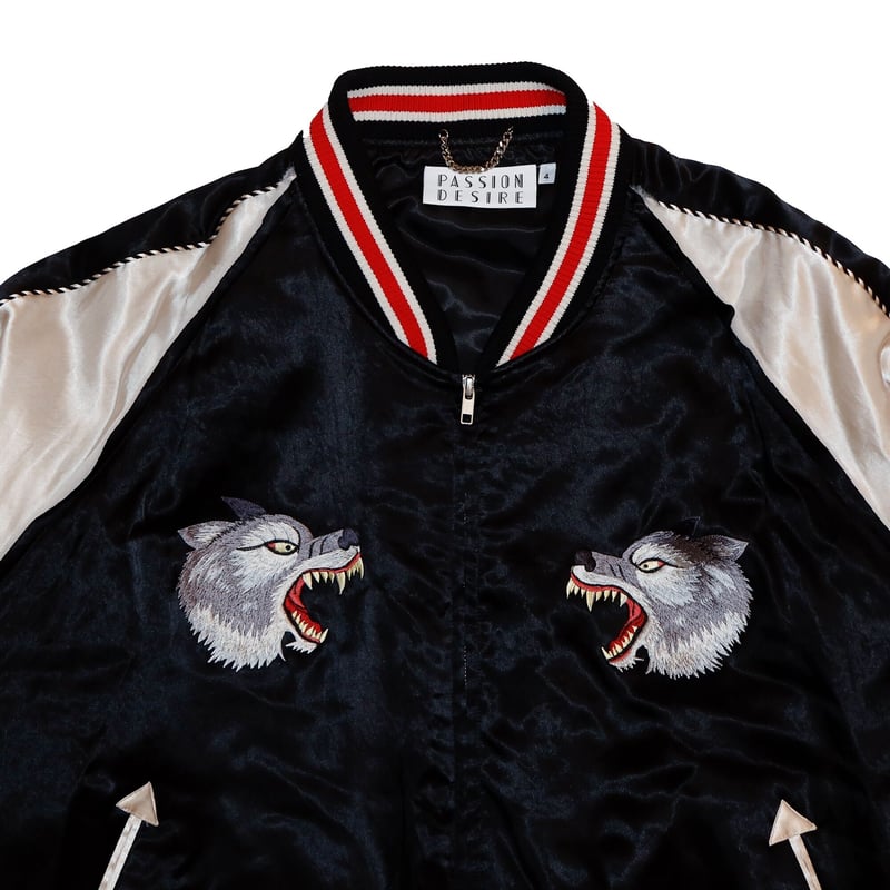 コンダクター WOLF EMBROIDERED SOURVENIR JKT el conductorH - WOLF EMBROIDERED SOURVENIR JKT (NV/BE
