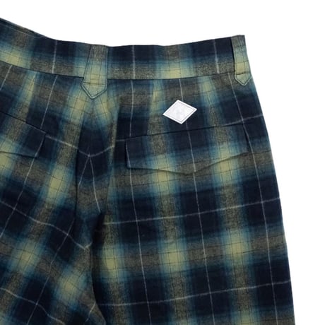 FLANNEL CHECK COWBOY WIDE TROUSERS