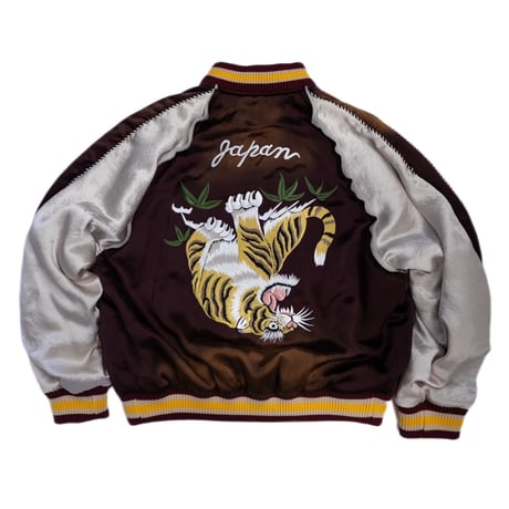 UPSIDEDOWN TIGER EMBROIDERED AGED SOURVENIR JKT