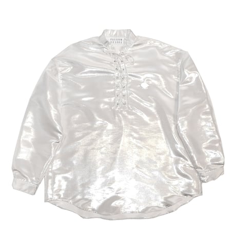 STAND COLLAR FRINGE SHIRT