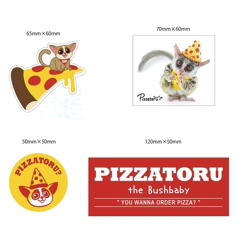 Pizzatoru Sticker Set / ステッカーセット 第2弾 | ショウガラゴ