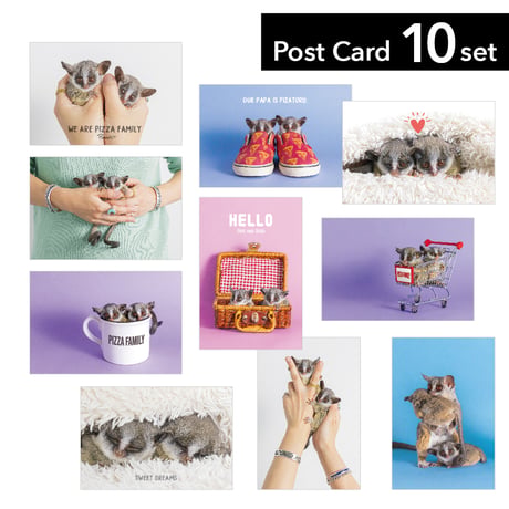 Pizza Family Boo & Zem Post Card 10 Set / ポストカード10枚セット