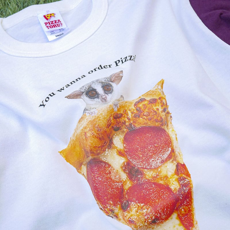 ピザからひょっこりピザトル 7部袖ベースボールTシャツ | ショウガラゴ