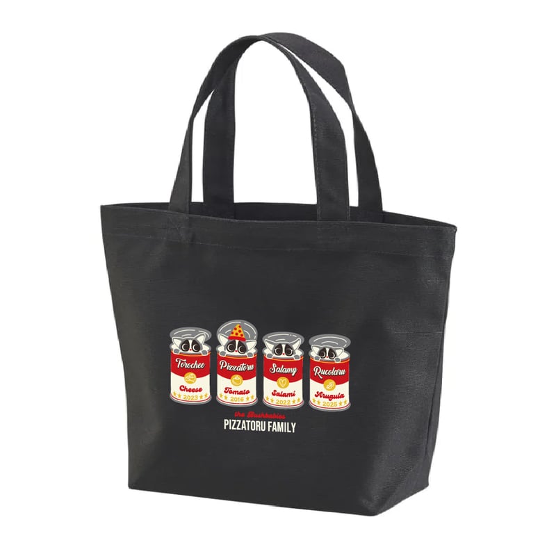ピザトル缶詰イラストのキャンバストートバッグ | ショウガラゴの