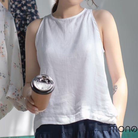 リネン タンクトップ