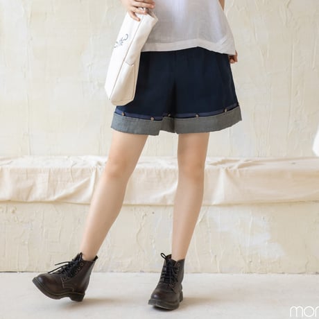 リネン ショートパンツ
